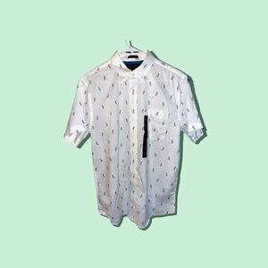 Banana Republic Men’s Slim-Fit Button-down Shirt w/ Penguin Pattern MEDIUM